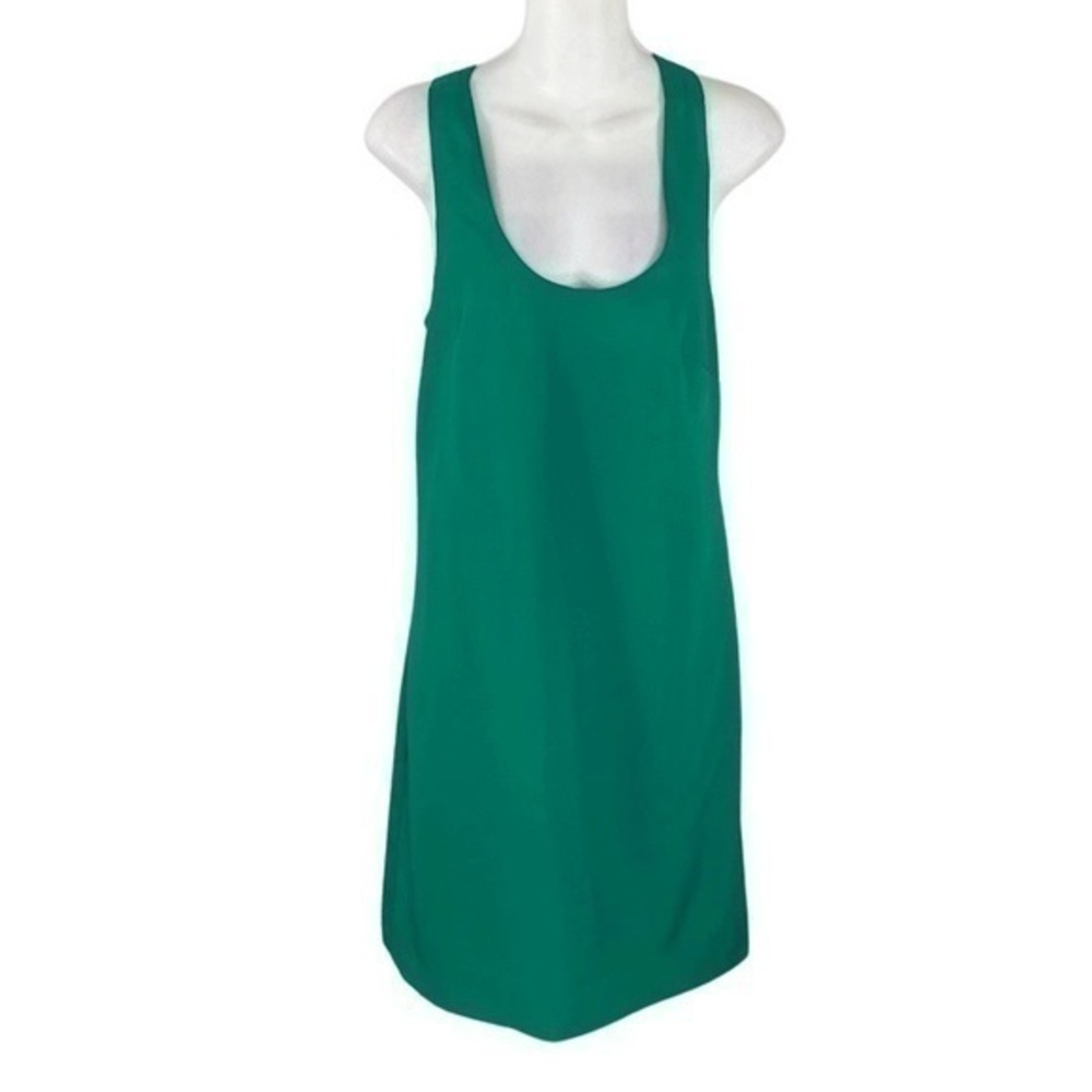 NWT J. Crew green sleeveless shift dress A16